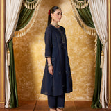Aavika Midnight Blue Embroidered Suit Set