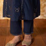 Aavika Midnight Blue Embroidered Suit Set