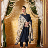 Aavika Midnight Blue Embroidered Suit Set