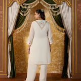 Anaya Floral Ivory Embroidered Suit Set
