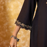Amara Coal Black Embroidered Kurta Set