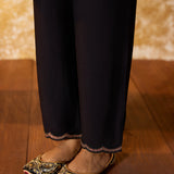 Amara Coal Black Embroidered Kurta Set