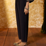 Amara Coal Black Embroidered Kurta Set
