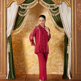 Kavya Crimson Red Embroidered Co-ord Set