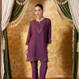 Kritika Regal Purple Embroidered Kurta Set