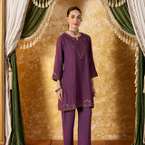 Kritika Regal Purple Embroidered Kurta Set