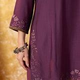 Kritika Regal Purple Embroidered Kurta Set