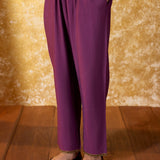 Kritika Regal Purple Embroidered Kurta Set