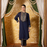 Iraaya Midnight Navy Embroidered Kurta Set