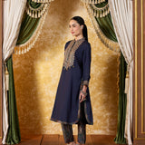 Iraaya Midnight Navy Embroidered Kurta Set