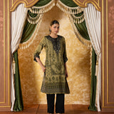 Zoya Forest Green Printed Kurta Set