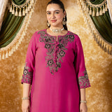 Navya Royal Fuchsia Embroidered Kurta Set