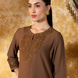 Kritika Metallic Gold Embroidered Kurta Set