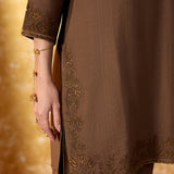 Kritika Metallic Gold Embroidered Kurta Set