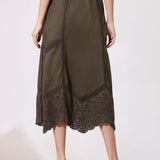 Olive Cotton Skirt