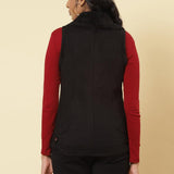 Charcoal Black Fleece Zipper Jacket - Lakshita