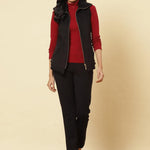 Charcoal Black Fleece Zipper Jacket - Lakshita