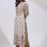 Orange Alora Collection A-line Printed Kurta
