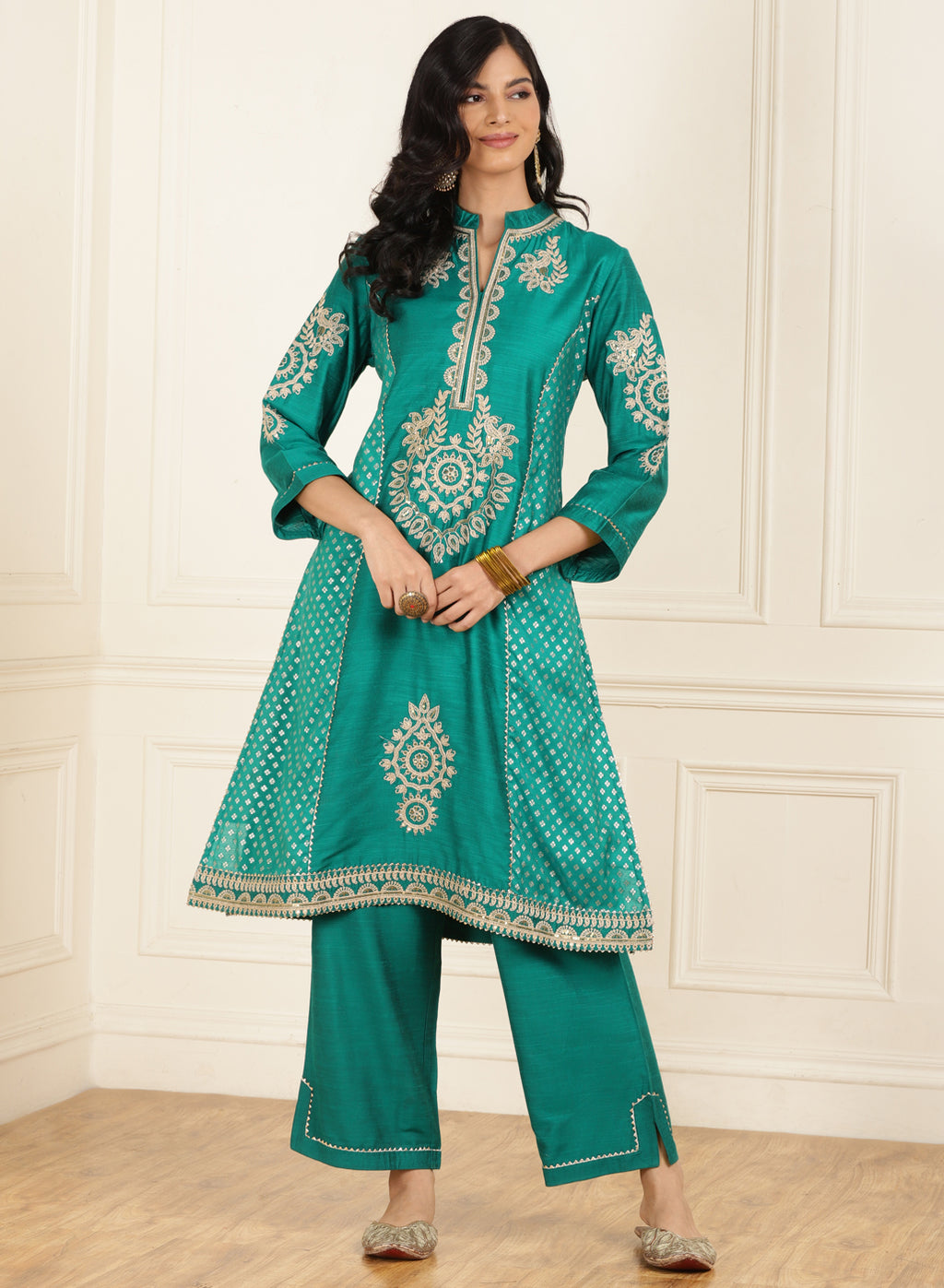 Purple A Line Kalidaar Raschel Dress with Tassels Purple A Line Kalidaar Raschel Dress with Tassels