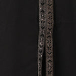 Black Kurta Set With Intricate Embroidery & Front Slit - Lakshita