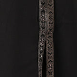 Black Kurta Set With Intricate Embroidery & Front Slit - Lakshita