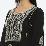Black Nargis Collection Embroidered Tunic