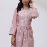 Peach Nargis Collection Embroidered Tunic