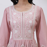 Peach Nargis Collection Embroidered Tunic