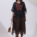 Forest Green Embroidered Nargis Kaftan