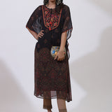 Black Embroidered Nargis Kaftan