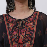 Black Embroidered Nargis Kaftan