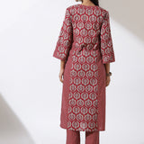 Maroon Printed Nargis Kurta Set