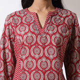 Maroon Printed Nargis Kurta Set