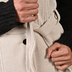 White Sleeveless Corduroy Trench Coat - Lakshita
