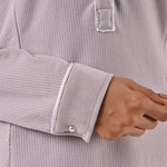 Full Sleeve Woolen Lavender Striped Kurti - Lakshita