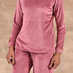 Baby Pink Round Neck Track Suit - Lakshita