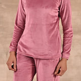 Baby Pink Round Neck Track Suit - Lakshita