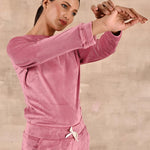 Baby Pink Round Neck Track Suit - Lakshita