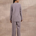 Purple Full-Sleeve Round Neck Track Suit - Lakshita