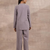 Purple Full-Sleeve Round Neck Track Suit - Lakshita