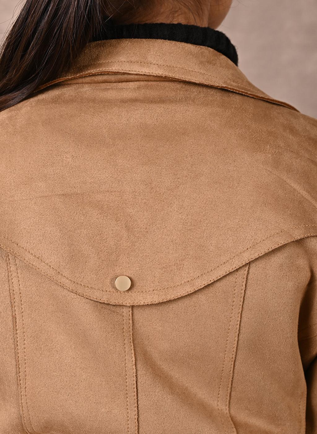 Beige Full Sleeve Tie Belt Trench Coat - Lakshita