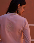 Pink Embroidered Flared Kurta - Lakshita