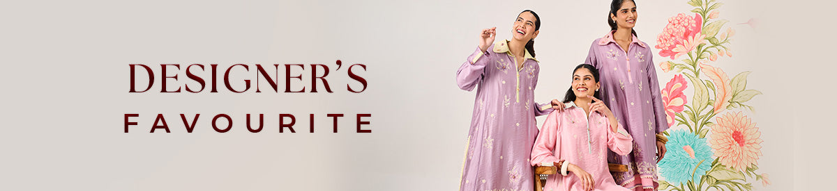 Chic and confident women in earthy-toned prints styled around a vintage convertible — Designer’s Favourites edit