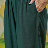 Myra Dark Teal Applique Embroidered Kurta Set