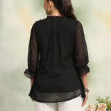 Ethnic Threadwork A-Line Georgette Kurti