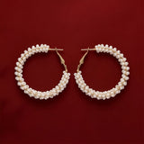 Inaya Pearl Hoop Earrings