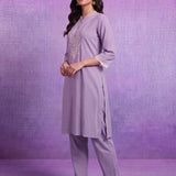 Avni Lavender Embroidered Kurta Set