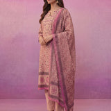 Pink All-Over Placement Printed Straight Suit Set