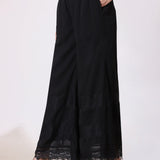 Charcoal Black Solid Sharara