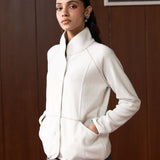 Ardelle Grey Fleece Collared Jacket